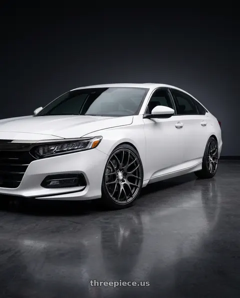 2020 Honda Accord Sport with Work Emotion m8r 5x114.3 19x8.5 +45 Glim Black wheels
