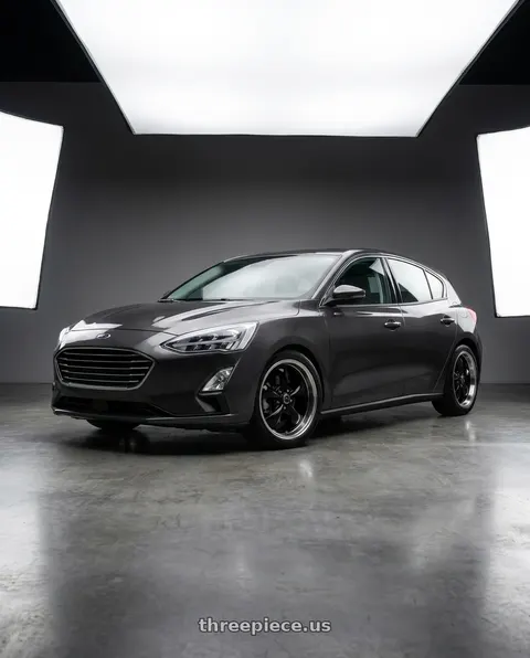 2021 Ford Focus Mk4 with American Racing AR105 TORQ THRUST M 5X127 18X8 0 GLOSS BLACK W/ MACHINED LIP wheels
