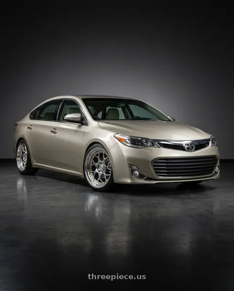 2013 Toyota Avalon with Aodhan DS01 5x114.3 18x8.5+35 Vacuum Chrome W/ Gold Rivets wheels