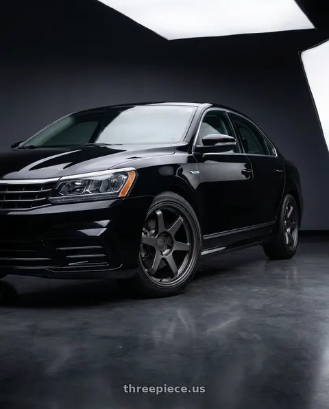 2017 Volkswagen Passat R-Line with 9six9 SIX-1 5x112 19X8.5 +35 Carbon Gray wheels