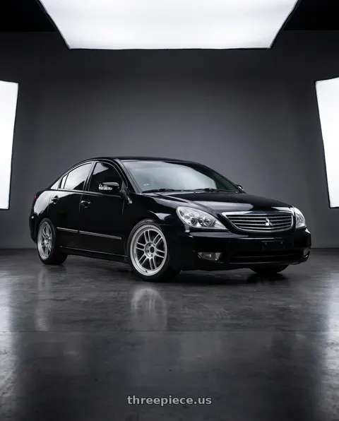 2009 Mitsubishi Galant with Enkei RPF1 5x114.3 18x8+35 Silver wheels
