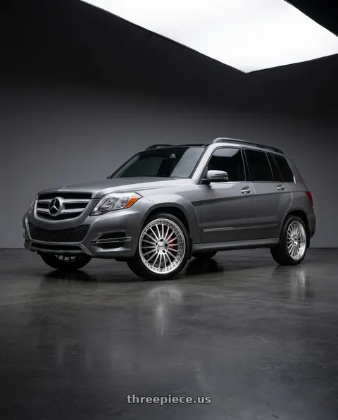 2015 Mercedes-Benz GLK350 4Matic with TSW SILVERSTONE 5X112 20X8.5 +35 SILVER W/ MIRROR CUT FACE & LIP wheels