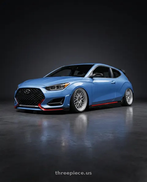 2020 Hyundai Veloster N with Work Vs-Xx 5x114.3 18x9-29 R Disk Light Grey Silver wheels