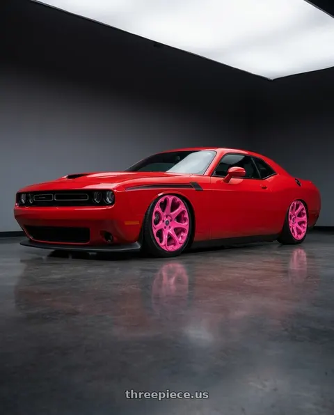 2021 Dodge Challenger GT with Heritage Wheel Kokoro MonoC 5X115 20x9+25 Pink wheels