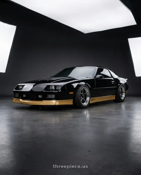 1988 Chevrolet Camaro with WELD Racing Custom - 5x120.65 18x11 +3 Offset) Black 3.18 Id High Pad wheels