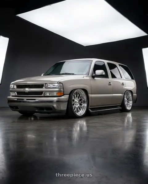 2005 Chevrolet Tahoe with American Racing Forged VF485 6x139.7 22x10 +29 Custom Finishes wheels