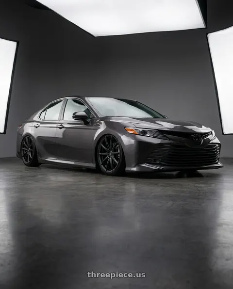 2021 Toyota Camry with Platinum 435SB Flux 5X110 18x8 +35 Satin Black w/ Satin Clear wheels