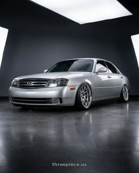 2004 INFINITI M45 with Work Emotion Cr 3P 5x100 19x11+2 R Disk Burning Silver wheels