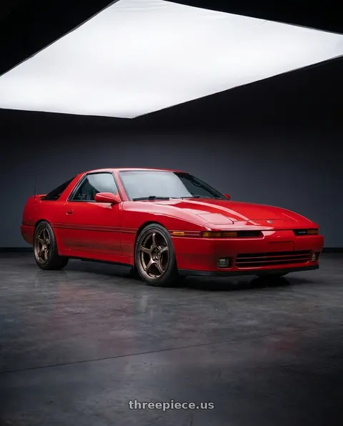1991 Toyota Supra with Advan Racing RG-4 5x114.3 17x9.5 +35 RACING COPPER BRONZE wheels