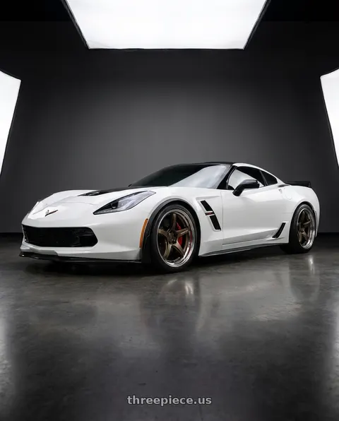 2019 Chevrolet Corvette Grand Sport with Work T5R 2P 5x120 19x10.0 +22 Matte Bronze wheels