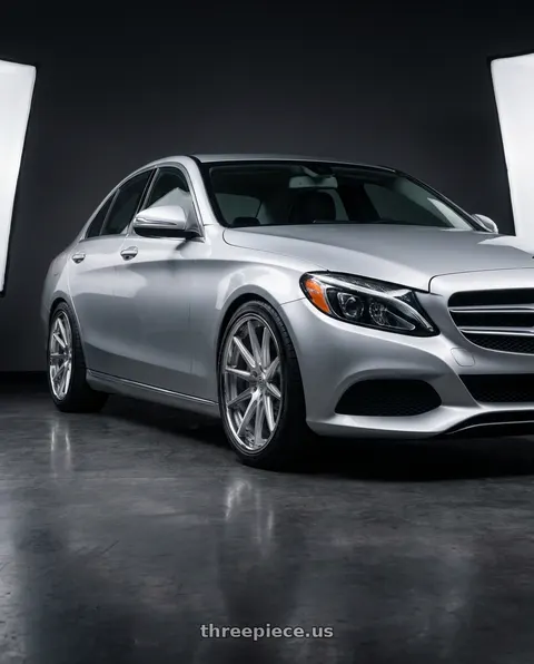 2017 Mercedes-Benz C300 with Rohana RFC10 5x112 19x8.5 +35 Machine Silver/chrome Lip wheels