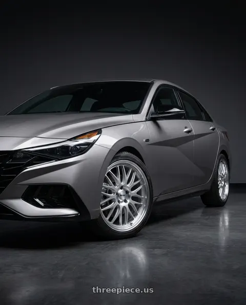 2023 Hyundai Elantra N with Petrol P4C 5X114.3 16X7 +40 SILVER W/ MACHINED FACE & LIP wheels