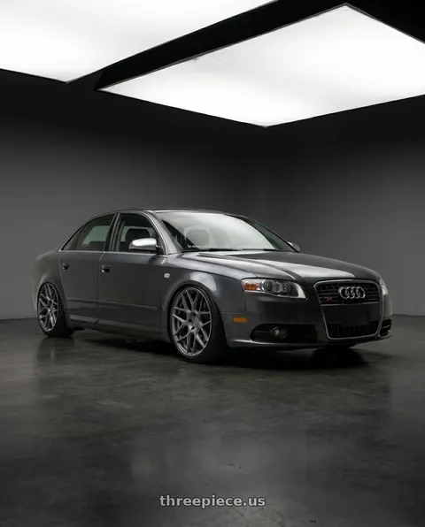 2005 Audi S4 with Aodhan AFF2 5x112 19x8.5+35 Matte Gray wheels