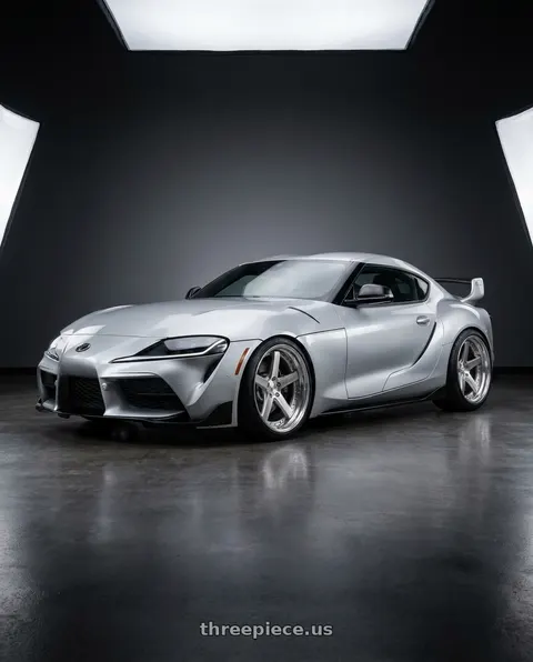 2020 Toyota GR Supra Premium with Work Zeast Black Label Bst2 5x112 20x10.5+38 A Disk Brush Silver Clear wheels