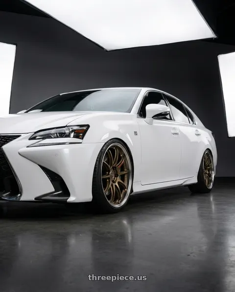 2018 Lexus GS350 F Sport with Work Zr10 2P 5x114.3 18x10.0 +38 Matte Bronze wheels