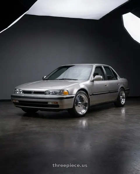 1991 Honda Accord with Speed Star Mk-I 4x114.3 14X5+42  Polished wheels
