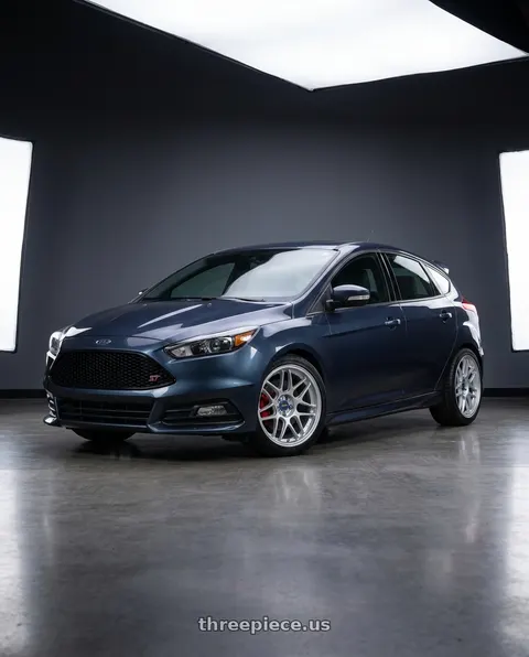 2018 Ford Focus ST with Motegi MR158 TSUBAKI 5X108 18x8.5 +42 HYPER SILVER W/ MACHINED LIP wheels