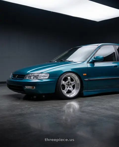 1994 Honda Accord with Work Meister S1 3P 4x114.3 18x7.5+41 A Disk Bright Buff Finish wheels
