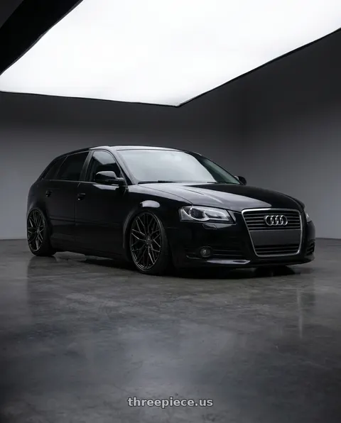 2012 Audi A3 with Avant Garde Wheels M520R 5X112 19x8.5 +35 Gloss Black wheels