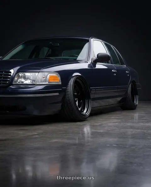 1999 Ford Crown Victoria LX with Vision HD 85H 8x165.1 17x9-12 Gloss Black wheels