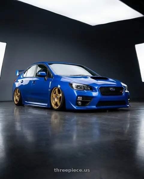 2013 Subaru WRX STI with fifteen52 CHICANE 5x114.3 / 5x100 18x8.5 +35 GOLD (GLOSS GOLD) wheels