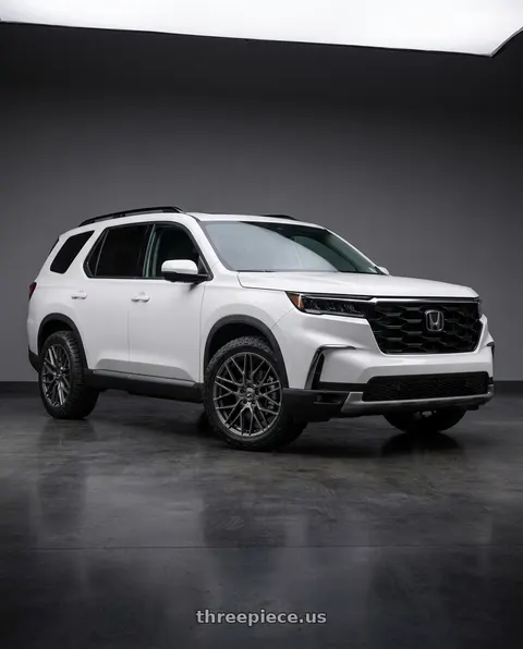 2023 Honda Pilot Touring with Platinum 459GN Retribution 5X120 20x8.5 +40 Gloss Gun Metal Grey wheels