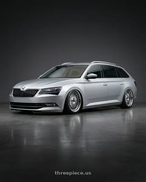 2018 Superb combi with Work Emitz Black Polish 5x100 19x7.5 +38 wheels