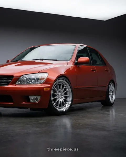2001 Lexus IS300 with Enkei NT03+M 5x108 18x9.5+40 Hyper Silver wheels