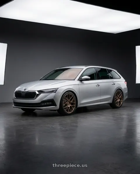2025 Skoda Octavia Combi with MRR FS1 5x130 18x8.5  +45 Gloss Bronze wheels