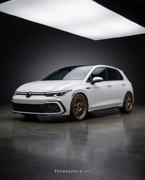 2025 Volkswagen GTI with Konig Hypergram 5x112 18x8.5+43 Race Bronze wheels
