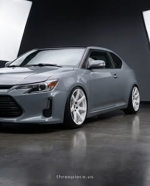 2016 Scion tC with Work Emotion T7r 5x114.3 18x7.5 +47 White wheels