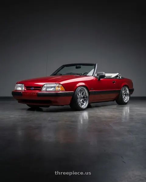 1991 Ford Mustang LX with ESR Wheels CS18 5x114.3 18x10.5 +22 Vacuum Chrome wheels