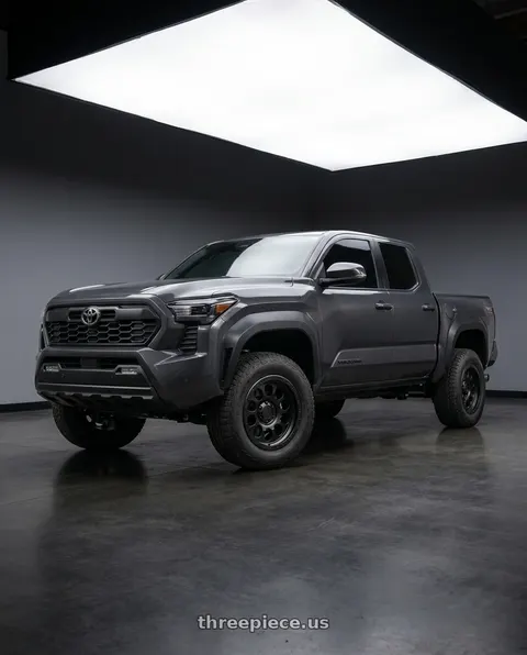 2024 Toyota Tacoma TRD Off-Road with LOCK OFFROAD 50CAL 6x139.7 17x9 -12 Matte Black W Matte Black Ring wheels