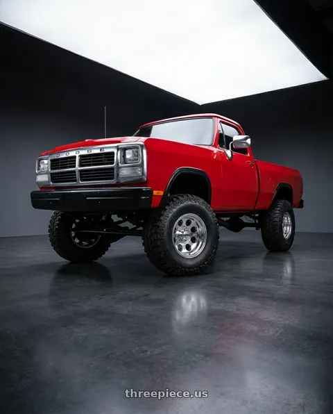 1992 Dodge W150 with Mickey Thompson Classic III Polished 5x139.7 15x10 -45 Polished wheels