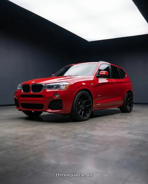 2017 BMW X3 with Asanti Black ABL-37 MONARCH 5X115 20X9 +15 SATIN BLACK wheels
