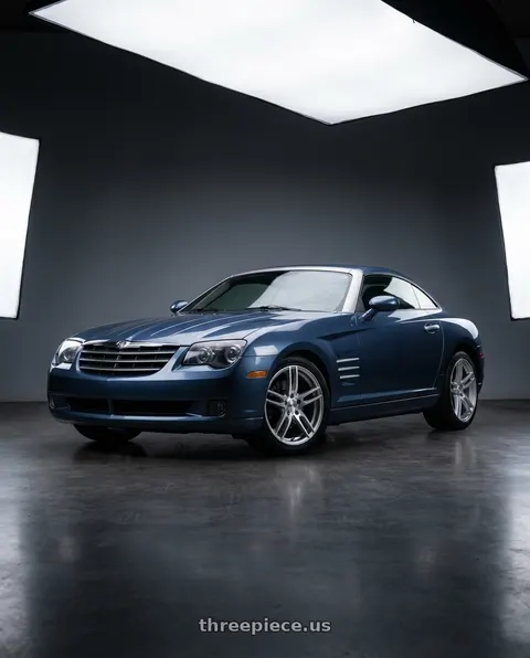 2007 Chrysler Crossfire with MRR GF5 5x112 18x8.5  +35 Silver Machine Face wheels