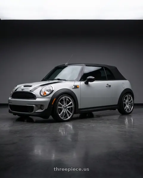 2014 , mini cooper convertible  with Asanti Black ABL-1 PEGASI 5X108 20X8.5 +15 CHROME wheels