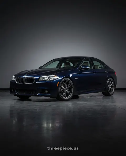 2012 BMW 535i with VOSSEN HF-5 5X120 20x9 +35 MATTE GUNMETAL wheels