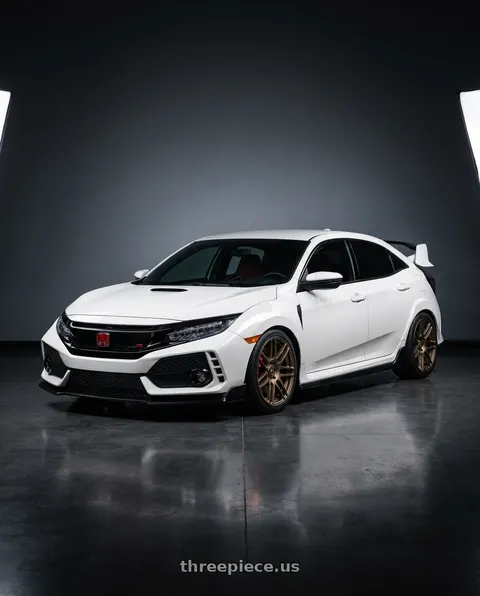 2018 Honda Civic Type R with Forgestar F14C 5x120 18x8.5 +25 Satin Bronze wheels
