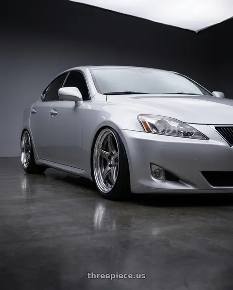 2010 Lexus IS250 with Work T5R 2P 5x112 19x9.0 +45 GT SILVER wheels