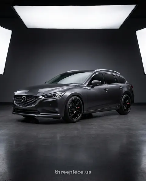 2019 Mazda 6 with Work Zr10 2P 5x114.3 18x10.0 +45 Black wheels