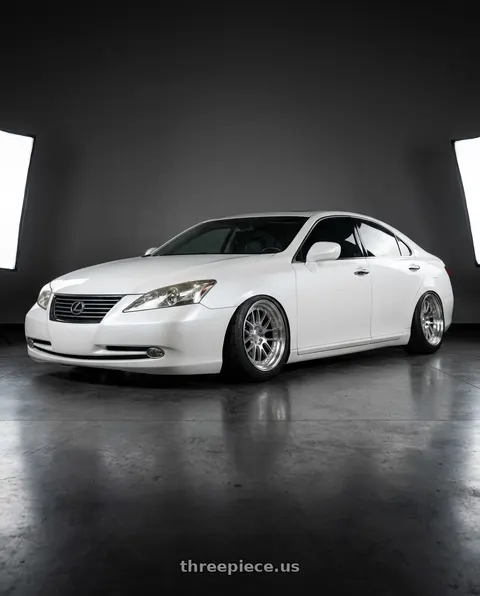 2007 Lexus ES350 with Aodhan DS06 5x114.3 19x8.5 +35 Silver W/machined Face wheels