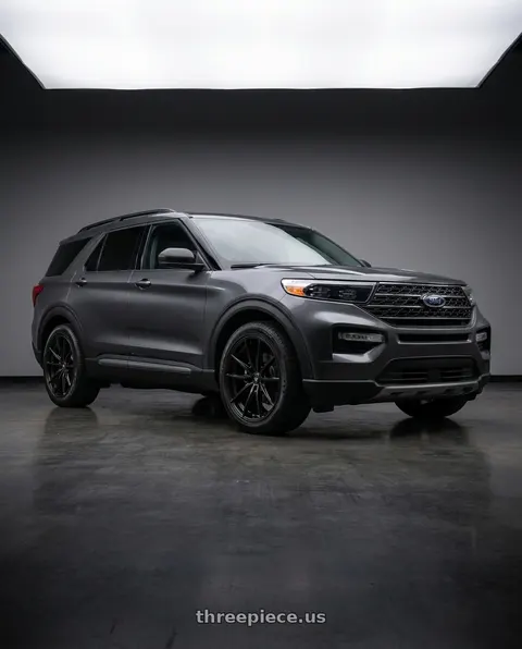 2026 Ford Explorer Active 100A with Konig Oversteer 5x114.3 18x9+35 Gloss Black wheels