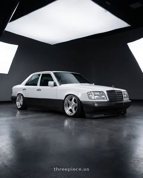 1995 Mercedes-Benz E320 with CCW LM5T 4x100 17x9.5 +0 Polished wheels