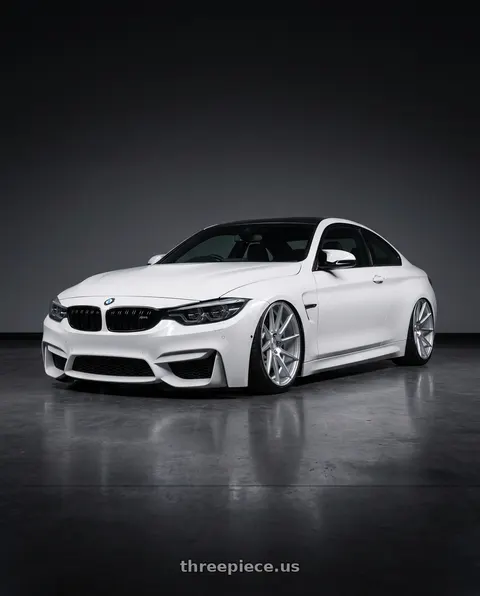 2018 BMW M4 with Niche 1PC M112 SURGE 5X120 19X8.5 +35 GLOSS SILVER MACHINED wheels