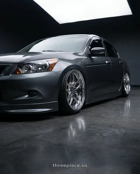 2009 Honda Accord with ESR Wheels CS15.2 5x114.3 18x10.5 +22 Vacuum Chrome wheels