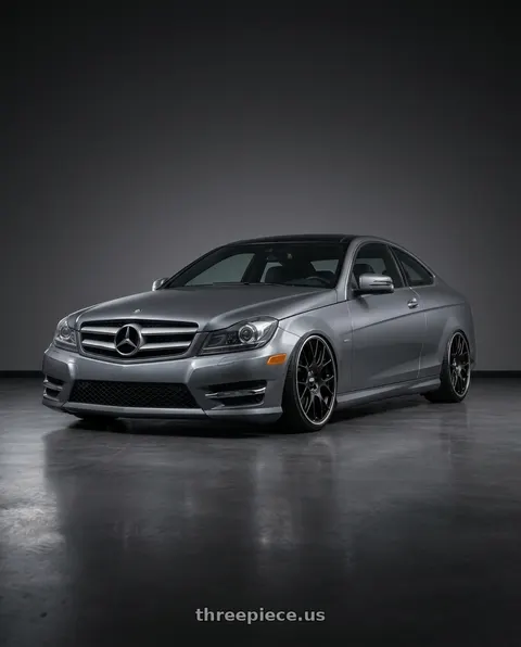 2012 Mercedes-Benz C250 with BBS CH-R 5x130 19x12 +45 Satin Black Polished Rim Protector wheels