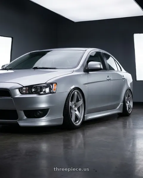 2014 Mitsubishi Lancer Ralliart with Ssr Gtv01 5x114.3 18x9+35  GLARE SILVER wheels