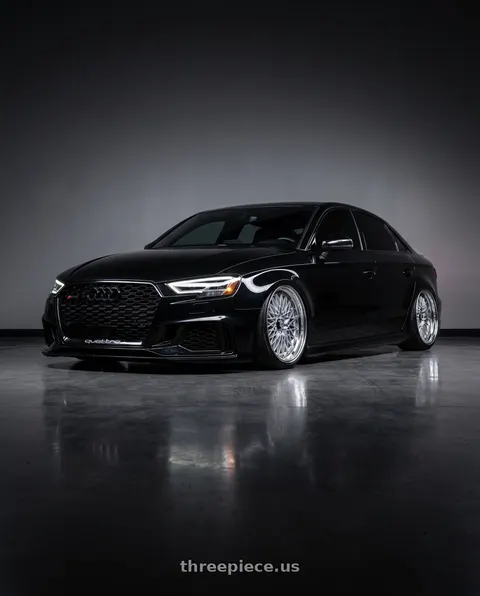 2017 Audi RS3 with SSR Formula MESH 5x112 19X11+37 SL Disk Fm Silver wheels
