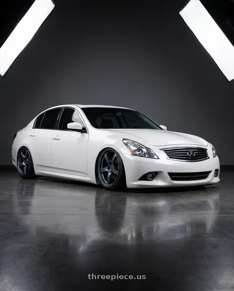 2013 INFINITI G37 with Gram Lights 57CR 5x114.3 19x9.5+35 Gunblue II wheels